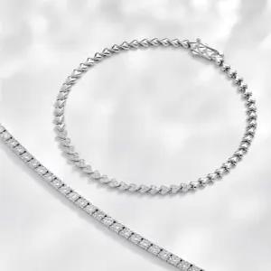 [스타필드 하남 미니골드] 14K [DIA] 하트멜리 테니스 팔찌 MBM01489