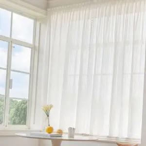 레이스 커튼 무타공 인테리어 폴리에스터 쉬폰 커튼 기본창 가림막 미니창 공간 원룸 작은 분리