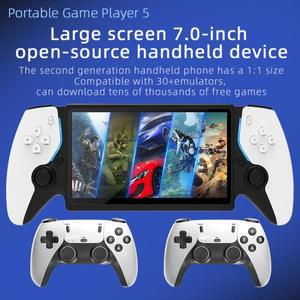 PS5 7.0 인치 64G 오픈 소스 시스템 PSP 스트리트 파이터 경쟁 듀얼 컨트롤러 휴대용 호환 게임 콘솔