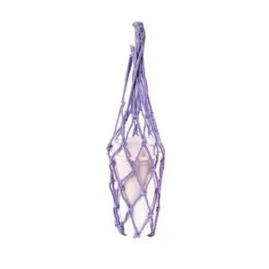 휴대용 면 손뜨개 그물 텀블러백 드링크백 코바늘 물병가방 컵홀더 네트백