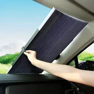 차커튼 자동차 차량용 커튼 가림막 Aluminum Car Sunshade Curtain Automatic Retractable UV Protection H