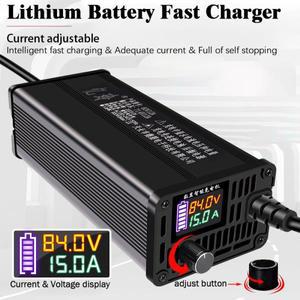 48V 15A 60V 8A 72V 조정 충전기 LCD 디스플레이 87.6v 리튬 배터리