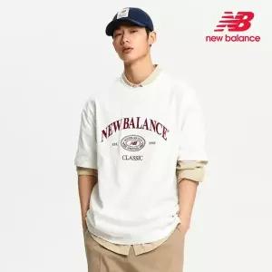 [뉴발란스] 국내매장판 공용 헤리티지 반팔티 아이보리 NBNEE21113-39