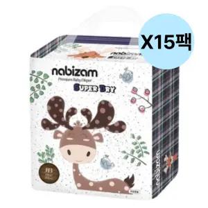 나비잠 아기 점보 팬티 기저귀 슈퍼드라이 JB 15팩
