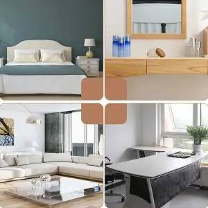 우드 스탠드 탁상거울 화장대 회전 사각거울