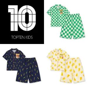 [롯데백화점]탑텐키즈 MKG5UI3815 공용) [커버캣] 레이온 파자마셋업(5부)