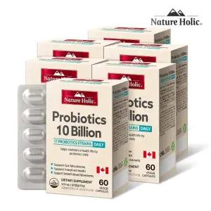 네이처홀릭 캐나다 100억 유산균 6박스 총360캡슐 12개월분