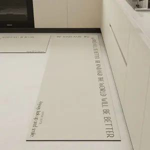 주방 욕실 규조토 발 매트 롱 숏 2종 세트 아이보리 규조토주방매트