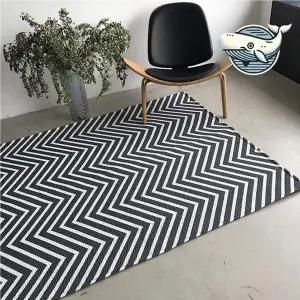 여름용 세련된 헤링본 패턴 논슬립 시어서커 쇼파카페트