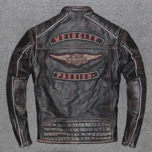 라이더 바이크 소가죽 데이비슨 할리 오토바이 재킷