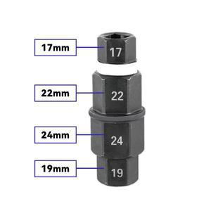 24mm 액슬 육각 바이크 오토바이 4-in-1 내구성 앞바퀴 17 19 22 스핀들 제거 도구