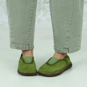 벅시루 여성 발등밴드 빈티지컬러 소가죽 데일리 라텍스쿠션 엄마신발 단화 329278