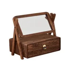 미니 경대 화장대 엔틱 수납함 입식 침실 앉아서 정리함 틈새 원룸