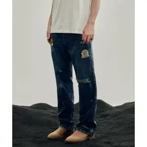 커버낫 COVERNAT 커버낫X랭글러 와펜 패치 데님 바지 라이트 블루 WR2403IP20LB 441989