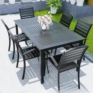 야외용 철제 테이블 의자 세트 라운지