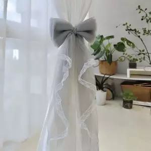핏픽 레이스 리본 커튼 타이백 2p 장식 끈 커튼타이 인테리어소품 소품샵 거실인테리어