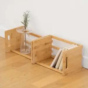 [무료배송] 인테리어 길이조절 엔틱 선반 슬라이드 우드 책꽂이