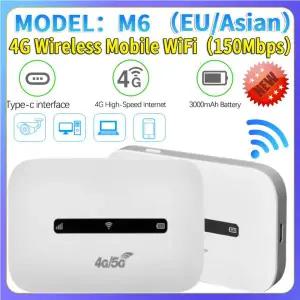 유심공유기 4G5G 모바일 WiFi 라우터 3000mAh 150Mbps 4G LTE 무선 포켓 핫스팟 SIM 카드 슬롯 모뎀 차량용