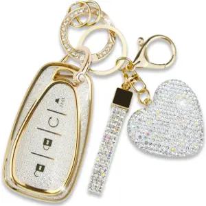 쉐보레 이쿼녹스 말리부 크루즈 트래버스 카마로 트랙스 블 볼트 여성용 스마트 키 프로텍터(4 버튼-골드