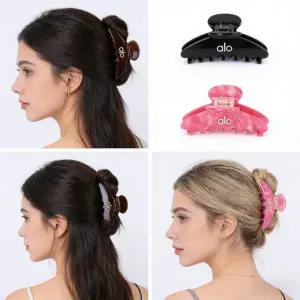 알로ALO여성 아세테이트 상어 집게, 뒷머리 헤어 집게핀90's Claw Clip