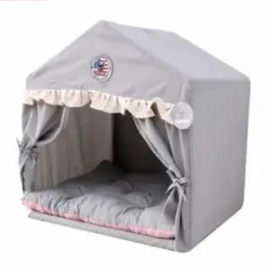 애견하우스 강아지 프릴 텐트 하우스 고양이 쿠션 방석 숨숨집 1P