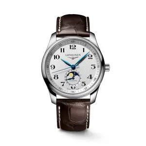 [신세계라이브쇼핑]론진 L2.909.4.78.3 마스터 컬렉션 문페이즈 남성 가죽 시계