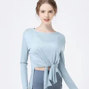 요가복 상의 커버 스포츠 필라테스 여성 요가 티셔츠 운동복 라운드 웨어 트레이닝복 트레이닝 액티브