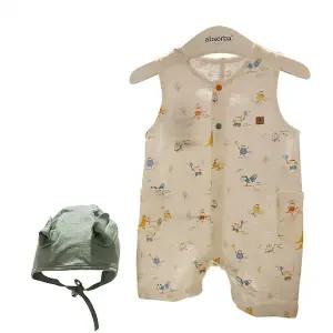 [압소바](본점)(26년 S/S 출산,백일선물 ) 콩작 무소 우주복(모자)(카키)//A1310610