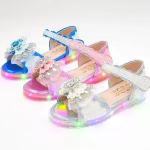 자스민 국산 여아 공주 등원 손녀 생일선물 여름 여아LED샌들