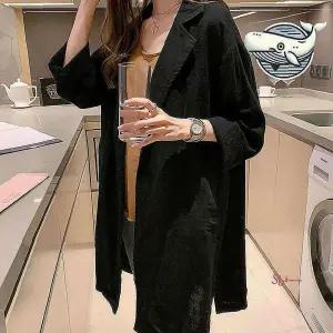 가벼운 롱자켓 여름 아우터 간절기 데일리 심플wxy993