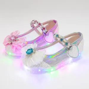 실크엘사 국산 여아 공주 등원 손녀 생일선물 메쉬 여름 여아 LED 구두