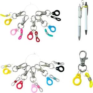 SPANSIE 10 PCS 펜 클립 홀더 배지 릴 액세서리 랜야드용 간호사용 접이식 컨버터 미포함