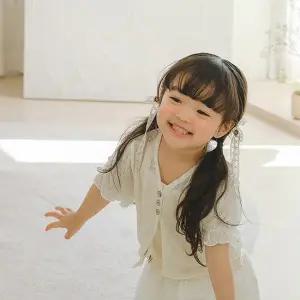 너가 좋아하는 여름날의 싱그러움 - 아기 반팔 가디건