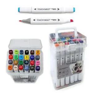 [셀러에이드]트윈마카펜 (유성) 마커펜세트 듀얼 터치펜 -24색세트