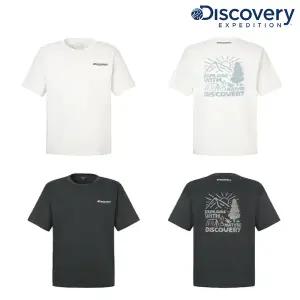 [디스커버리](센텀시티점)[25SS] 디스커버리 프레시벤트 워싱 캠핑 핸드드로잉 그래픽 반팔티셔츠 (DXRS...