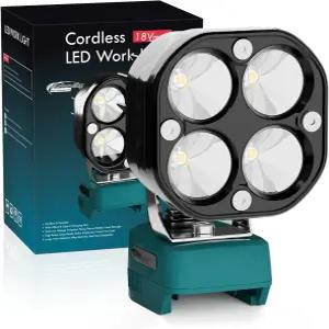 마키타 18V 리튬 배터리 LED 작업등 휴대용 플러드 라이트 플래시라이트 작업 현장 조명과 호환되는