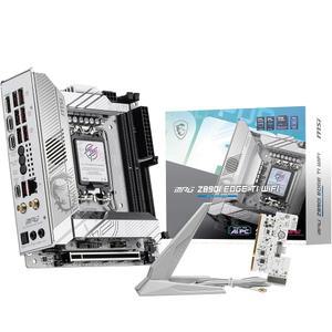 MSI MPG Z890I Edge TI WiFi 마더보드, Mini-ITX - 인텔 코어 울트라 프로세서(시리즈 2), LGA 1851-110A SPS VRM, DDR5 메모리 부스트(8600 이상 MT /s OC), PCIe 5.0 x16, M.2 Gen5, Wi-Fi 7, 5G LAN 지원