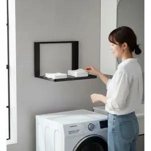 자석식 접이식 빨래건조대 벽걸이 철제 다용도 공간활용 건조대