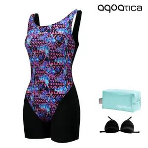 아쿠아티카 여성 2부 실내수영복 AQA2803 파우치3종세트
