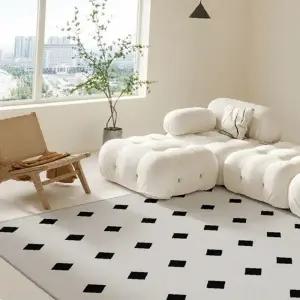 ( )미끄럼방지 거실 카페트 다이아 패턴 사각 러그 인테리어 매트