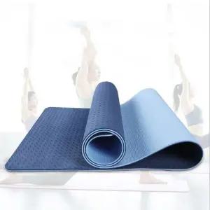 (183x61x0.6cm 라이트 블루+딥 블루)두꺼운 투톤 컬러 헬스매트 트레이닝용