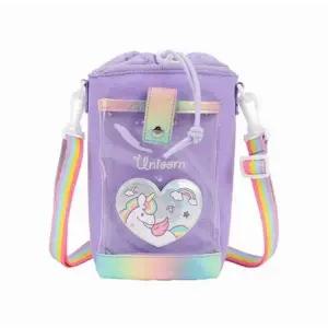 (색상 퍼플)유니콘 킥보드 물병가방 키즈 가방 미니 크로스백