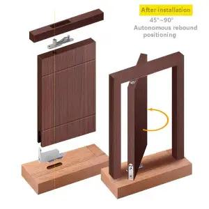 호환  스테인리스 스틸 헤비 듀티 회전 도어 샤프트 버퍼 포함 조정 셀프 클로즈 피벗 포지셔닝 90 도 회전