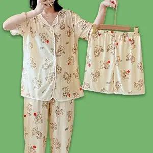 바지 여성여름잠옷 여성잠옷세트 라이언 세트 여성 잠옷 홈웨어 3종 (HSJ-WFISDX0)