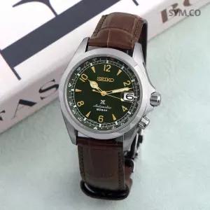 세이코 SPB121J1 알피니스트 데이데이트 200미터방수 그린 다이얼 남자 가죽 시계 d7