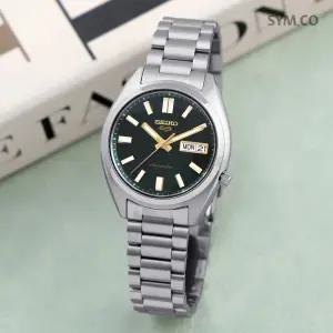 세이코5 SRPL57K1 오토매틱 데이데이트 100미터방수 그린 다이얼 남자 메탈 시계 d7