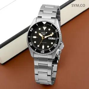 세이코5 SRPL79K1 오토매틱 데이데이트 스포츠 다이버 블랙 다이얼 남자 메탈 시계 d7