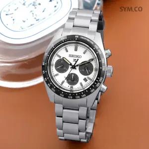 세이코 SSC813P1 크로노그래피 블랙판다 빈티지 솔라 남자 메탈 시계 d7