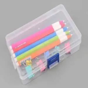 ( )투명 사각 보관케이스 사무용품정리함 클립보관함 큐빅보관함