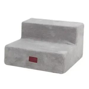 관절관리강아지계단 강아지 넓은 계단 2단 그레이 보온 관절관리 스텝 1P